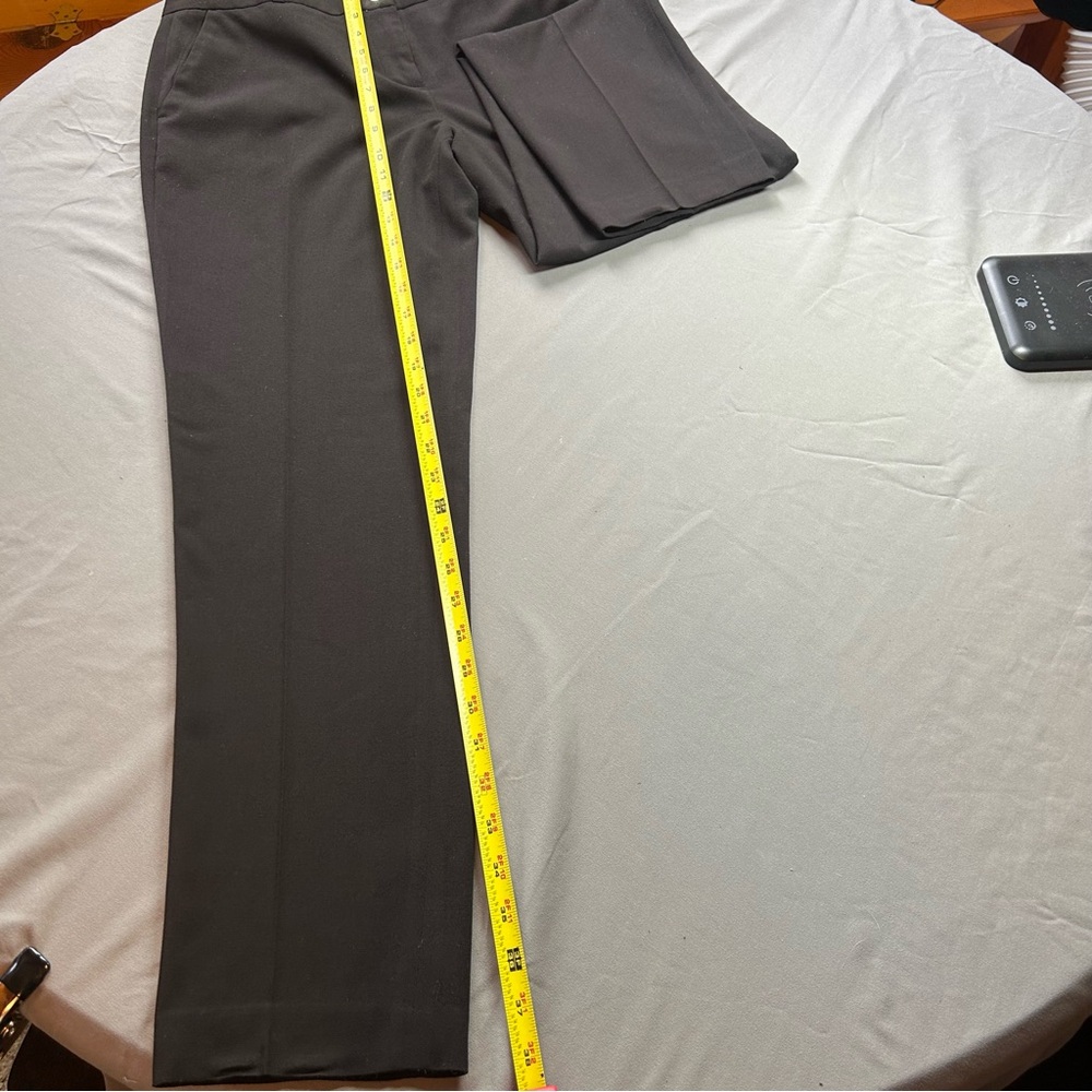 Michael Kors Black Dress Pants Slacks Sz 8 Straight Leg Logo Plate Business - Picture 6 of 9